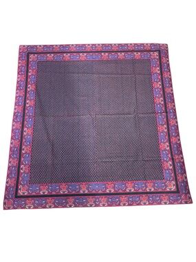 Vintage April Cornell Trading Purple Patterned Cotton Tablecloth Cottagecore